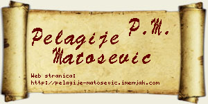 Pelagije Matošević vizit kartica